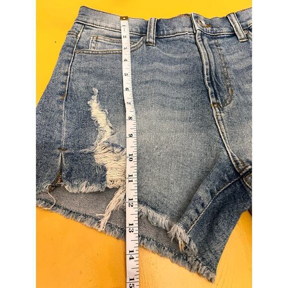 Kendall + Kylie The Icon Short High Rise Distressed Cut Off Denim Jean Shorts 28 - Picture 8 of 9